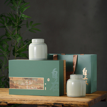 新款高档碧螺春龙井洞庭山绿茶茶叶包装盒空礼盒陶瓷罐礼盒装空盒