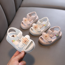 女宝宝凉鞋夏季公主包头一岁半-2-3软底防滑婴儿学步鞋女童小皮鞋