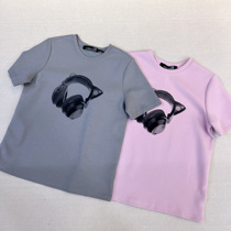 香港潮牌24夏季新品百搭耳机印花小众设计休闲显瘦T恤上衣