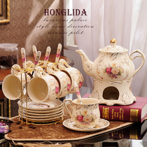花茶茶具套装家用欧式陶瓷蜡烛加热泡煮水果茶茶壶下午茶茶杯礼物