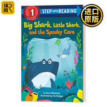大鲨鱼 小鲨鱼还有幽灵洞 英文原版 Step into Reading 1 Big Shark Little Shark and the Spooky Cave 美国企鹅兰登英语分级绘本