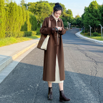 赫本风双面羊绒大衣女2023新款秋冬季韩版中长款高级感毛呢子外套