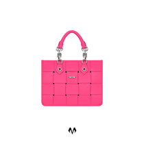 babama粉色编织包小众设计高级感托特包女单肩手提包包斜挎通勤包