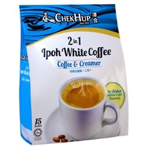 原装进口马来西亚泽合二合一怡保速溶白咖啡450g/袋 无蔗糖添加
