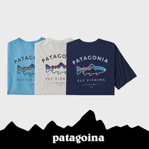 Patagonia/巴塔哥尼亚短袖T恤飞鱼印花户外休闲纯棉男女款夏38529