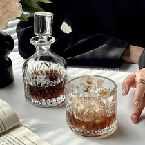 ins风欧式冷萃咖啡可叠玻璃杯威士忌酒杯果酒瓶杯壶套装冷泡茶杯
