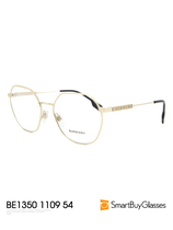 Burberry巴宝莉眼镜架 时尚金丝边文艺风舒适轻巧女框架镜BE1350
