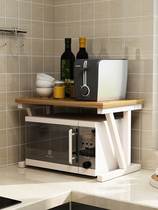厨房微波炉架子置物架台面多功能家用双层烤箱置物柜电饭锅收纳架