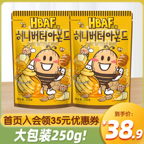 韩国进口HBAF芭蜂蜂蜜黄油扁桃仁250g汤姆农场杏仁干果坚果零食