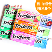美国进口Trident三叉戟木糖醇无糖口香糖泡泡糖嚼槟榔多口味整盒