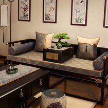 新中式红木沙发垫坐垫四季通用布艺垫子防滑实木沙发套沙发海绵垫