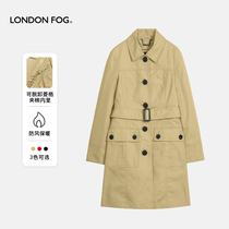 伦敦雾夹棉风衣棉服女冬季新款可脱胆保暖中长款气质通勤大衣外套