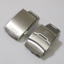 适用卡西欧男表扣EF524 550运动系列实心不锈钢带保险扣表链配件