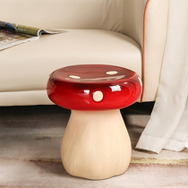 红蘑菇矮凳换鞋凳乔迁送礼客厅卧室创意家居小茶几网红装饰大摆件