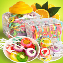 网红水果棒棒糖切片糖硬糖混合口味10g盒装120支创意节日礼物零食