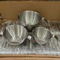 一诺厨房304不锈钢料理碗带手柄刻度打蛋碗量杯搅拌碗料理杯