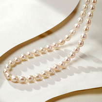 千叶珠宝S925银淡水珍珠项链女天然极强光高亮时尚正品送妈妈款