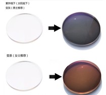 川久保玲定制太阳变色近视眼镜光学树脂非球面镜片1.56 1.61 1.67