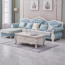 新款的欧美式布艺沙发组合客厅大小户型实木科技布沙发转角贵妃欧