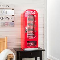美式复古可口可乐迷你贩卖机10罐易拉罐弹出式小冰箱家用车载贩售