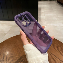 新款暗紫色适用苹果14pro手机壳iphone14透明13保护套12硅胶14promax全包11男女款xr/xs高级感15pro防摔软壳