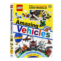 DK出品乐高神奇的交通工具 LEGO Amazing Vehicles 英文原版进口图书火车飞机宇宙飞船科学探究科学思维含LEGO乐高玩具