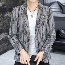 韩版条绒西服XS小码S号矮个子155男士青年修身便衣单西装外套长袖