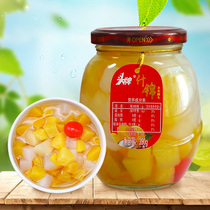 头牌什锦罐头390g*4瓶休闲零食黄桃山楂即食新鲜水果罐头