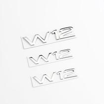 适用于奥迪车标 W12字标 A8L 叶子板侧标 A6L S8 改装W12车尾标贴