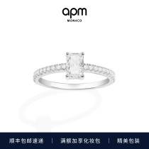 [新品]APM Monaco密镶Éclat戒指简约小巧方形指环生日礼物