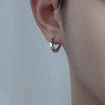 莫比乌斯925纯银耳环男士新款耳饰小众设计感高级感耳坠爆款耳圈