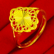 新款黄金戒指9999足金女款纯金指环新娘结婚素金按克重送女友手饰