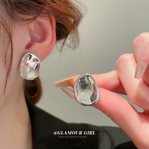 银针不规则金属几何耳环简约设计百搭耳钉个性气质潮流耳饰女