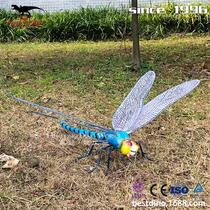 大型动物标本机械电动模型蜻蜓会动会叫昆虫动物雕塑户外摆件