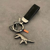 网红翻皮毛钥匙扣小恐龙可爱卡通挂件汽车钥匙圈创意个性挂饰礼物