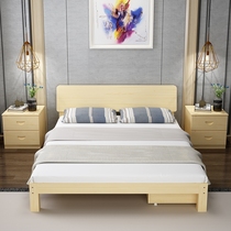 出租屋实木床1.8二手双人床1米8旧货家具市场1.5米单人旧床架