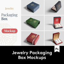 Jewelry Box Mockups 6款珠宝包装盒设计PSD样机模板 M2020051003