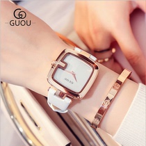 抖音网红女士手表防水时尚潮流女表新款韩国版简约方形气质手表