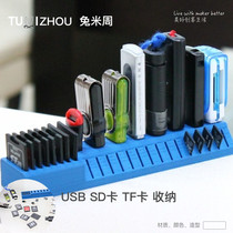 ▲T▼U盘SD卡TF卡USB收纳摆件读卡器放置摆件可定制Mirco卡盒