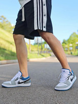 Nike耐克Air Jordan 1 Low  爆裂纹白蓝低帮男子篮球鞋DM1199-140