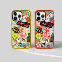 CASETi可口可乐标签贴纸艺术家联名款 适用于苹果14pro max手机壳iPhone13pro 透明保护套12全包防
