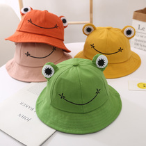 宝宝帽子可爱超萌春秋薄款儿童女宝宝青蛙渔夫帽1-2一3岁韩版男童