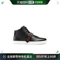 【99新未使用】香港直邮Gucci 古驰 男士 黑色系带高帮休闲运动鞋