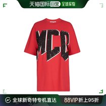 香港直邮MCQ麦昆女士红色棉质T恤圆领字母短袖494256RMJ706100