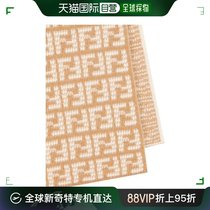 香港直邮Fendi女士围巾米色老花羊绒保暖简约FXT362-ALSQ-F0QB8