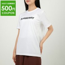 日本直邮Burberry T恤短袖剪裁缝制上衣白色女士 8056724 A1464