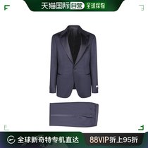 香港直邮潮奢 Canali 康钠丽 男士 长袖外套腰带环裤子西装套装 1
