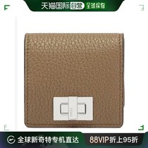 香港直邮fendi芬迪女士浅棕色牛皮零钱包8M0453A91BF1F20潮流时尚