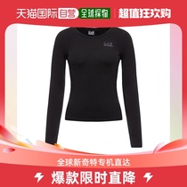 香港直邮Armani阿玛尼长袖T恤黑色贴身保暖舒适6GTT03J2821200