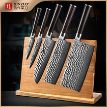 信作刀大马士革钢刀专业厨师套刀西式料理刀中式菜刀厨房刀具套装